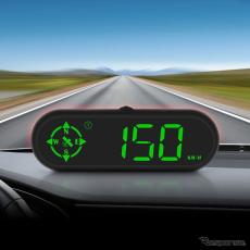 GPS内蔵の小型デジタルスピードメーター発売…走行距離や時刻・方位も表示可能　MAXWIN