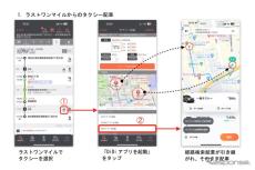駅到着後のタクシー乗車をスムーズに、「乗換案内」アプリがタクシー配車アプリと連携