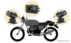 STARVIS搭載、バイク用高性能2カメラドラレコ登場…GPS＆Wi-Fi内蔵