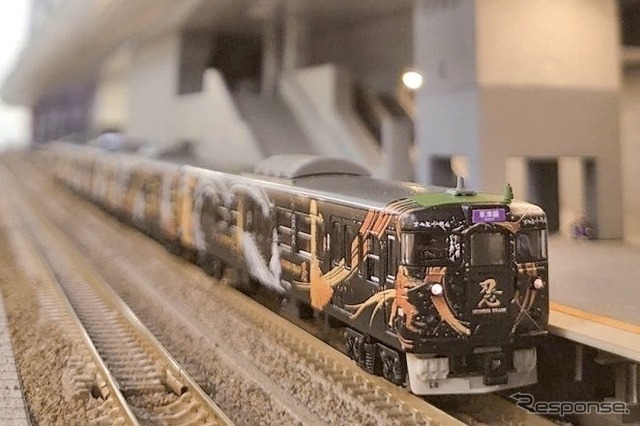 幻の忍者列車「SHINOBI-TRAIN」のNゲージ模型…JR草津線に乗ると入手可能