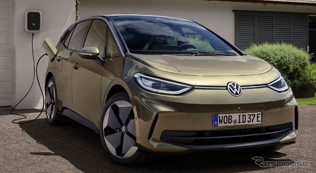 VWの小型EV『ID.3』、表情変化…改良新型を欧州発表