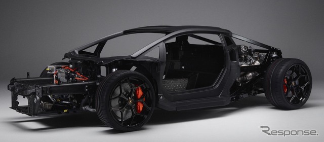 ランボルギーニの新型電動スーパーカー、新開発のフルカーボン製シャシー採用