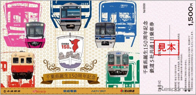 千葉県の私鉄5社が1日乗車券でコラボ…千葉県誕生150周年記念　6月15日から発売