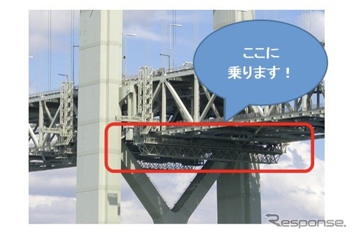 明石海峡大橋の「桁外面作業車」に乗車するチャンス　7月17日と22日