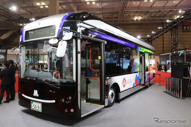 大阪で20台が稼働するEVバス：EVモーターズ…ジャパンモビリティショー2023
