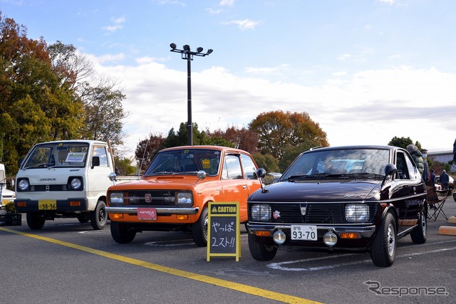 フロンテやミニカなど、2スト車も元気に参加…昭和平成名車展示会