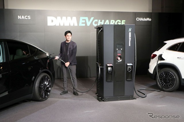 テスラユーザーも変換アダプターなしで使える充電器、DMM EV CHARGEが2024年度から順次国内展開