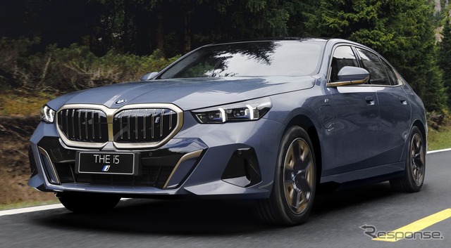 BMW 5シリーズ 新型のEV『i5』にロング、専用のブロンス装飾…中国発売