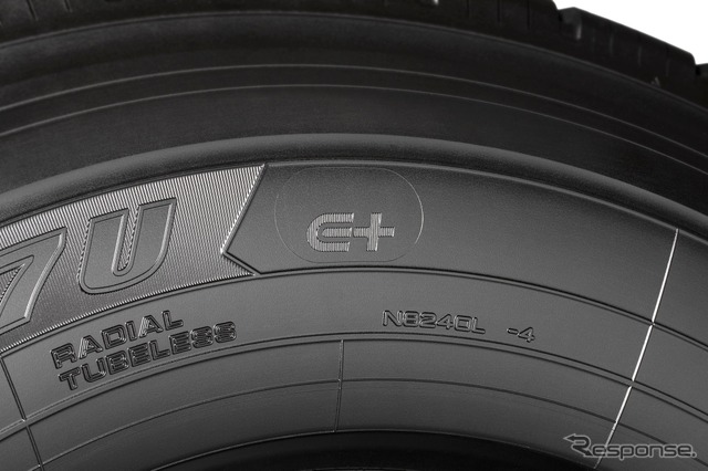 「E＋」とは？ 横浜ゴムがトラック・バス用タイヤに電動車対応タイヤマーク