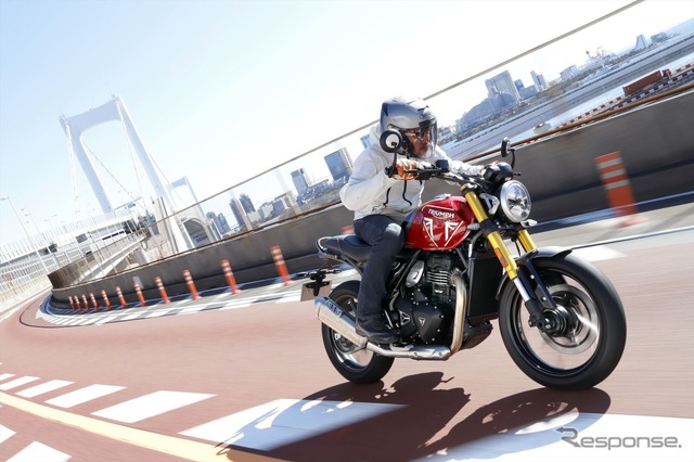 【トライアンフ スピード400 試乗】軽量、軽快！老若男女にオススメできる、都会派400cc…佐川健太郎