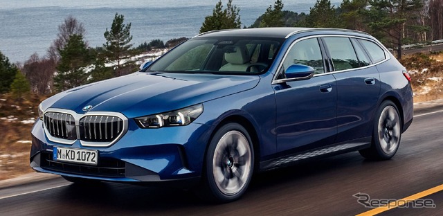 BMW『5シリーズ』新型のワゴン、「ツーリング」発表…全車が電動化