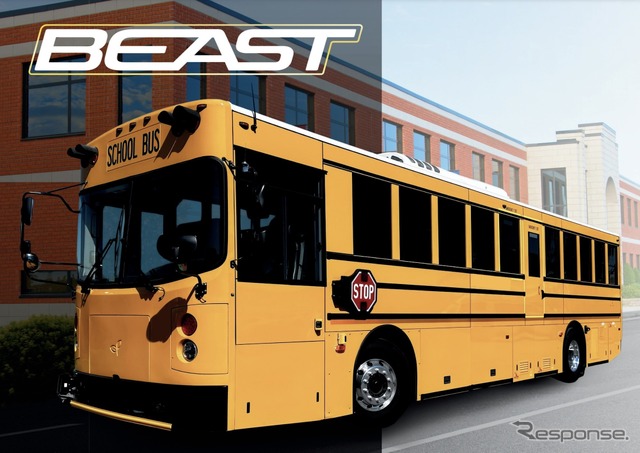 『ビースト』という名のスクールバス!? 90名乗車でEV航続241km、米国で納車開始