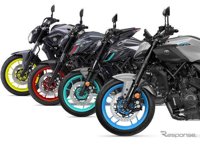 またもやホイール色に衝撃！ 新型『MT-07』の斬新カラーをヤマハ