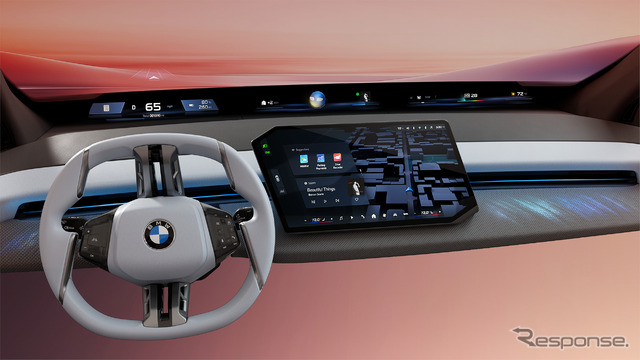 フロントガラス下部全面に情報投影、BMWが次世代「iDrive」発表…CES 2025