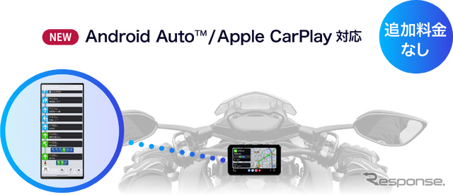 スマホが壊れる心配から解放、パイオニアのバイク専用ナビアプリ「MOTTO GO」がApple CarPlay・Android Autoに対応