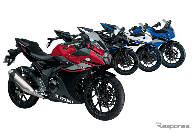 スズキの人気スポーツバイク『GSX250R』がカラー変更、“赤メタ”に注目