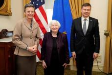 米財務長官、ウクライナ支援巡る取り組み強調　ＥＵ高官と会談