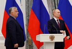 ハンガリー首相、プーチン氏とウクライナ巡り協議　ＥＵ首脳反発