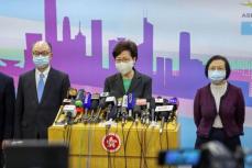 香港行政長官、中央政府と感染対策や経済対策を協議