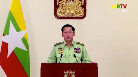 ミャンマー軍トップ「事実重視を」、クーデター後初演説　選挙約束