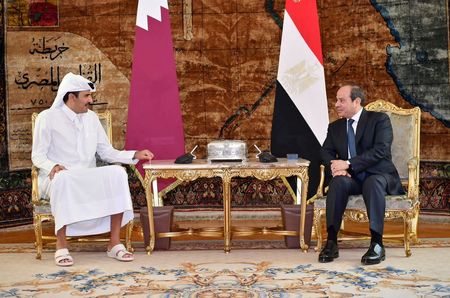 カタール・エジプト首脳が会談、ガザ人道問題や人質解放仲介巡り