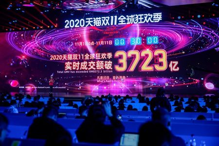 中国「独身の日」、アリババ取扱高740億ドル　旅行手控え後押し