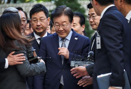 韓国最大野党代表に有罪判決、選挙法違反で　大統領選出馬に暗雲