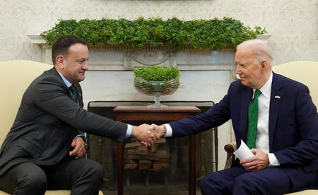 米・アイルランド首脳が会談、ガザ紛争終結に取り組むと言明