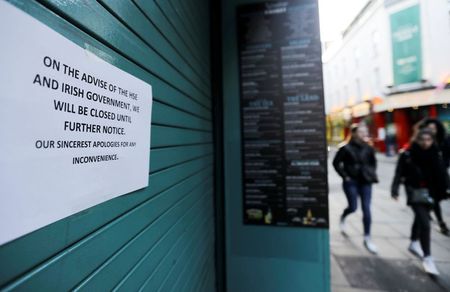 アイルランドの新型コロナ感染者、3月末には1.5万人と予想