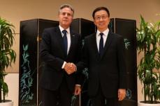 米国務長官、中国の韓正国家副主席と会談　国連総会に合わせ