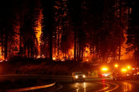 米加州の山火事拡大、州史上6番目の規模に　消火活動続く