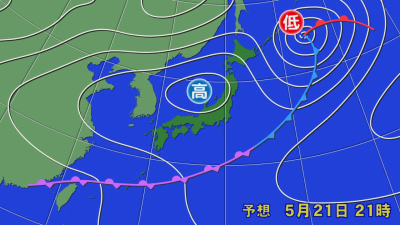 ２１日にも沖縄・奄美が梅雨入りか　この影響で九州・四国・本州は不快な暑さに　雨のシーズン到来へ