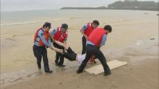 「海水浴客がおぼれている」と通報を受けた想定で”海の日”に警察・消防など合同で救助訓練　福岡