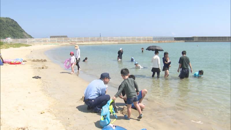 ４歳男児が意識不明になる水難事故受け　志賀島海水浴場における合同海浜パトロール