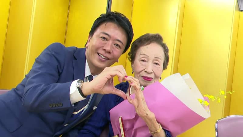 元気の秘訣は「何でも食べます」老人の日前に１００歳の女性に祝い状