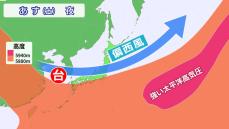 台風14号なぜUターン？秋雨前線＋台風は大雨のパターン3連休に大雨のおそれ