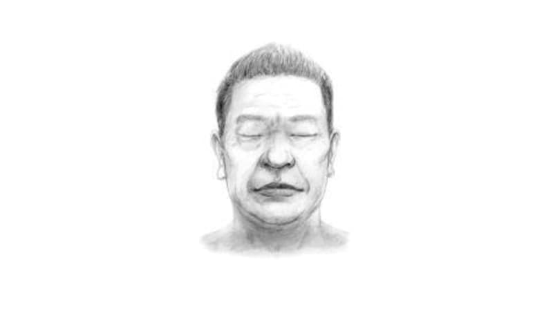 海岸で見つかった男性の遺体　警察が似顔絵を公開　情報提供呼びかけ