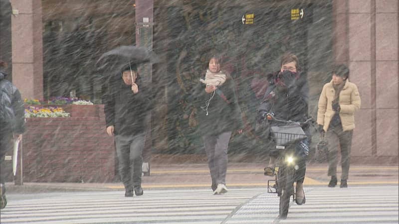 今季一番の寒気襲来　福岡市内など平地で９日夕方から１０日朝にかけて３センチの積雪予想　積雪や路面凍結による交通障害などに注意を