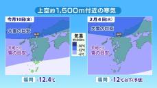 来週4日～6日今季最強の寒波　九州をすっぽり覆う見込み　九州では南国・鹿児島でも積雪か　平地山地ともに警報級大雪のおそれ