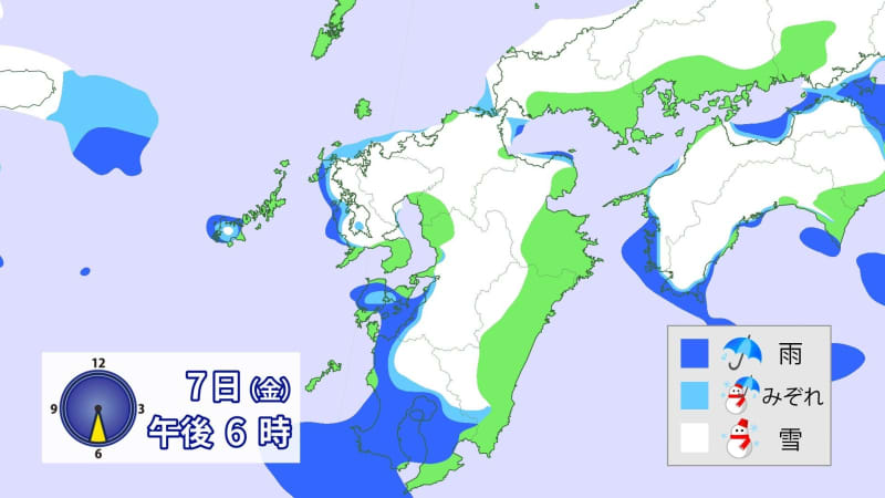 【大雪情報】これからどこでどれだけ降る？　3時間ごとの雪シミュレーションと24時間降雪量の予想　福岡・佐賀・長崎・大分・熊本・宮崎・鹿児島・山口