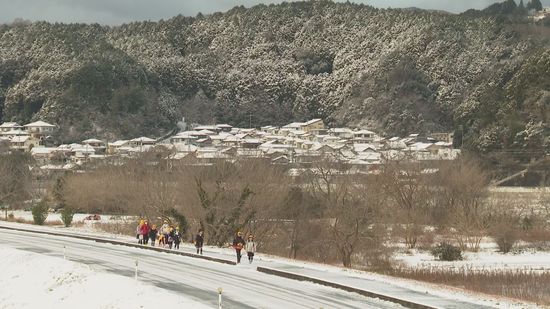 愛媛県は今季一番の冷え込み各地で「冬日」に 山地や南予では積雪・路面凍結も