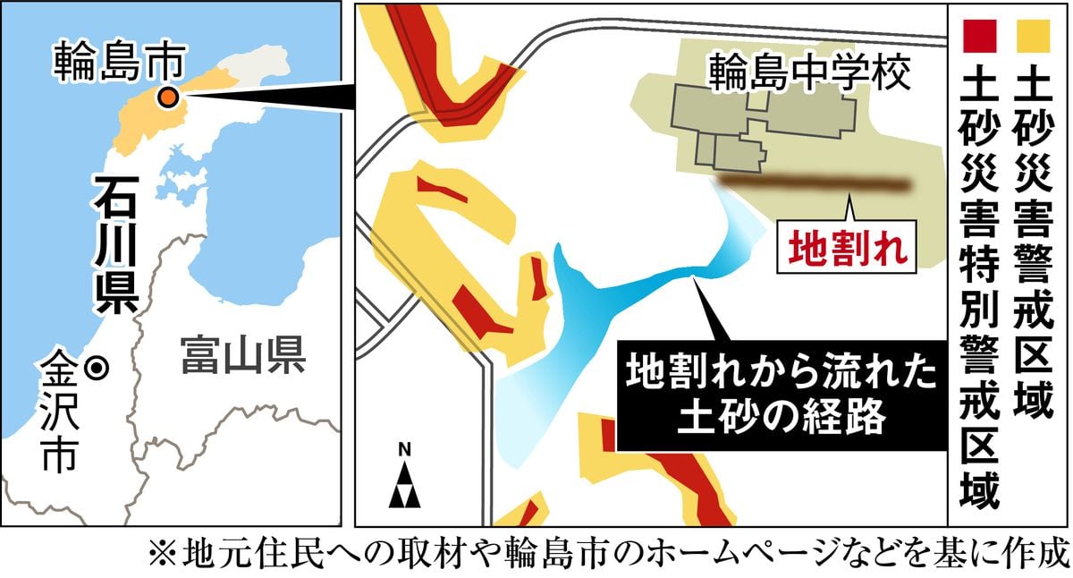 地震の地割れから大量の土砂「人災」と批判も　能登水害、家も車も埋まった