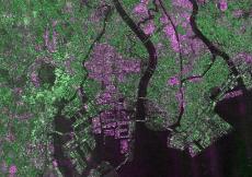 先進レーダー衛星「だいち４号」初の観測画像を公開　詳細な色分けで地表の状況容易に把握