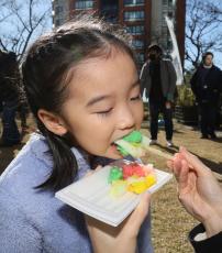 都会の真ん中で「よいしょ！」　六本木ヒルズの屋上庭園で餅つき、親子ら135人が参加