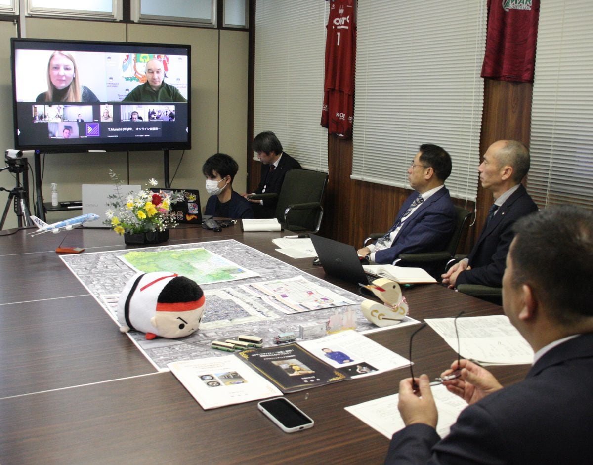 「すばらしい街に復興させたい」ウクライナの市長、奈良・橿原市長とオンライン会談