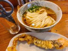 「もち姫」でもっちり感　巨大げそ天にびっくり　さいたま市「うどん　うさぎ」　　ビバ！続・うどん共和国