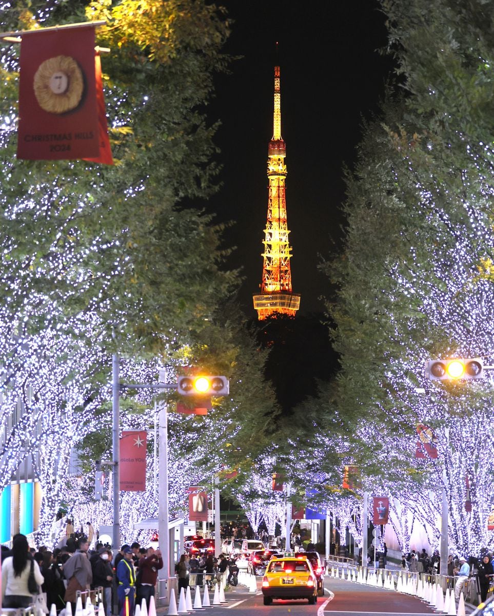 東京・六本木で「けやき坂イルミネーション」　吉瀬美智子さんが点灯、80万個のきらめき