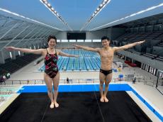 元早大水泳部の本紙記者が飛び込み体験　パリ五輪代表に教わるも、高さ３メートルが限界
