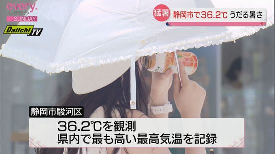 静岡市で36.2℃…静岡県内3観測地点で猛暑日に　熱中症で12人搬送　重症者なし