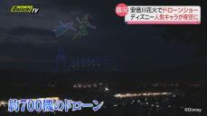夜空に浮かび上がるミッキーマウス！ 安倍川花火大会に“５５万人”（静岡市）